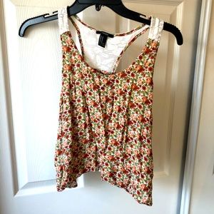 Forever 21 Floral Top w/open curtain style back